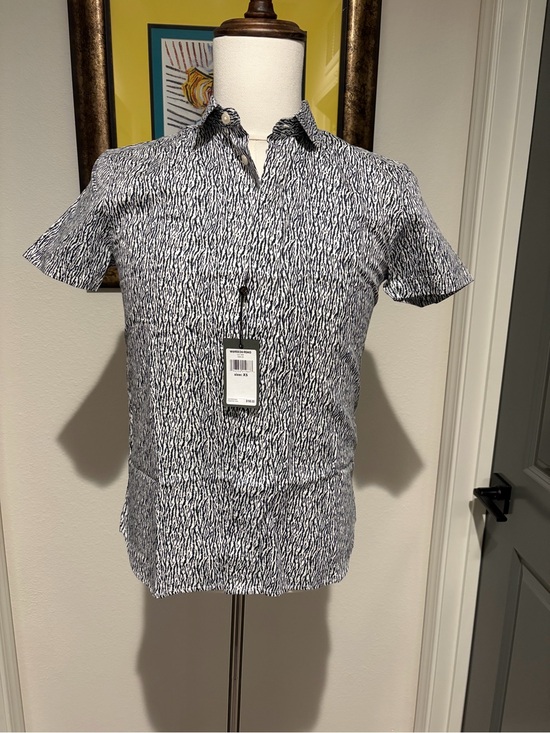 John Varvatos Other - John Varvatos Black & White Short-Sleeve Button-Down Shirt